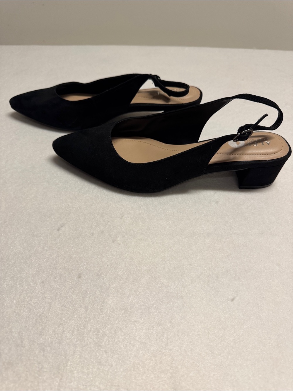 Alfani Black Pointed Slingback Loafers - Picture 3 of 7